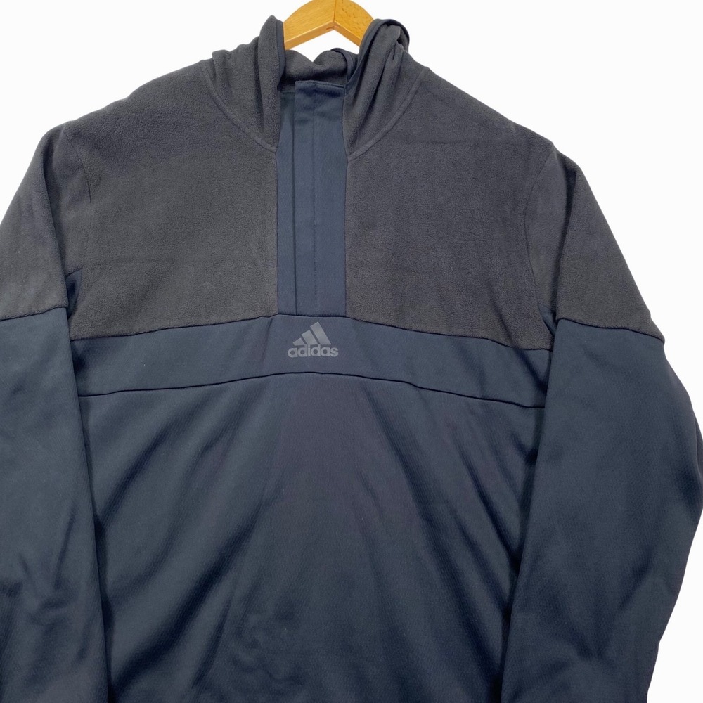 Adidas Team Issue Anorak Hoodie Mens Black Half Zip Pullover Windbreaker DZ5760